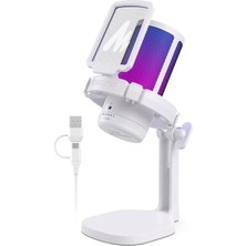 Vionna Maono Pc Oyun Mikrofonu, Gürültü Azaltıcı Kondansatörlü Mikrofon, Yayın Podcast Stüdyosu Için, USB Mikrofon, Ps5/ps4/mac Için, Kontrol Edilebilir Rgb Işıklı, One Touch Sessize Alma, Kazanç Regülatörü,