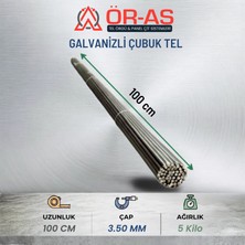 Ör-As Tel Örgü Çubuk Tel Galvanizli 3,50 mm x 5 kg x 100 cm – Doğrutulmuş Tel