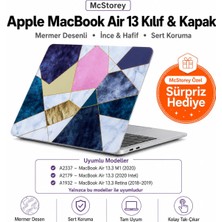 Vionna Mcstorey MacBook Air 13.3 Inç Kılıf A1932 A2179 A2337 M1 Uyumlu Hard Case Sert Koruyucu Kapak Geometrik Mermer Desenli Ince Hafif Laptop Kılıfı