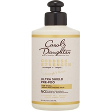 Vionna Carol's Daughter Goddess Strength Ultra Shield Pre Poo Saç Bakımı Dalgalı, Kıvırcık ve Kıvırcık Saçlar Için, Zayıf Saçlar Için Hint Yağı ile Koruyucu Saç Detangler, 10.2 Fl Oz
