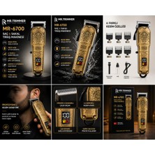 NEVVALİFE Mr. Trimmer MR-6700 Detailer Şarj Göstergeli 6 Kademeli 8000 Rpm 1800 Mah Saç Sakal Erkek Bakım Tıraş Makinesi