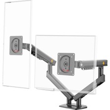 Vionna North Bayou Nb A5C Ergonomic 17-32 Inch Çift Kol 2-9 kg Kapasiteli Yeni Nesil Profosyonel Monitör Standı (Siyah)