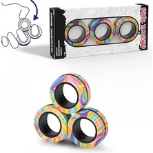 Rock Manyetik Yüzükler Fidget Oyuncak Seti, Fikir Adhd Fidget Oyuncakları, Yetişkin Fidget Mıknatısları, Anksiyete Giderici Terapi Için Dönen Halkalar, Fidget Paketi Yetişkinler, Gençler Çocuklar Için