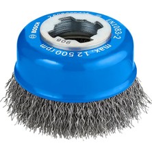 Professional Accessories Clean Dalgalı Tencere Fırçası (Metal Için, X-Lock Için, Ø 75 Mm, Tel Kalınlığı 0,3 Mm, Ø 125 Mm)
