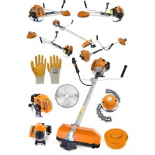 Alman T-9200 Yan Tipi Benzinli Motorlu Çalı Çim Ot Biçme Tırpanı Makinesi + Canavar Başlık
