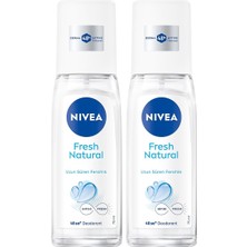 Kadın Pump Sprey Deodorant Fresh Natural 48 Saat Deodorant Koruması 75ML X2