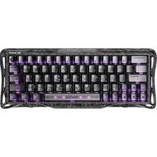 Mercury V60 Pro Hall Effect Manyetik Switch Gaming Klavye, Kablolu, Ingilizce Q, Cyber Frost Black