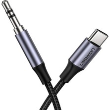 USB Type-C 3.5mm Aux Ses Kablosu, Gümüş