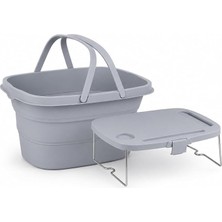 Home Katlanabilir Piknik Sepeti ve Mini Masa Seti 21 Litre Kapasiteli Ergonomik Taşıma Kulplu Katlanır Piknik Çantası Kamp Sepeti Çok Amaçlı Saklama Sepeti Taşınabilir Masa Piknik Organizeri