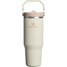 Iceflow Flip Straw Tumbler Pipetli Termos Su Şişesi 0.89 Litre - Krem | Paslanmaz Çelik