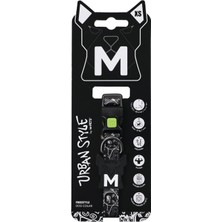 Vionna M-Pets Urban Style Freestyle Siyah/beyaz Boyun Tasması (Xs)