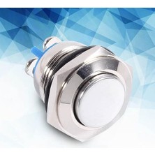 Metal Panel Montaj Yüksek Kafa Push Buton No Dc 6A 12V Ac 3A 250V IP67 Su Geçirmez Anlık Basmalı Düğme Başlatma Kontrol Otomasyon
