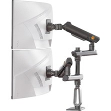 Ergonomıc North Bayou D9C 27-50 Inch Çift Kol 2-20 kg Vesa Uyumlu Profesyonel Monitör Standı