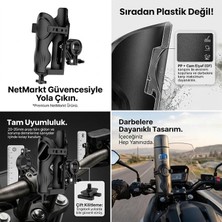 ve Bisiklet Için Evrensel Bardak ve Şişe Tutucu, Ayarlanabilir Kelepçeli, Darbeye Dayanıklı(Pp+Gfcam Elyaf+Silikon), Siyah