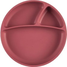 Budi Oioi Porsiyon Vakum Tabanlı Silikon Tabak  - Velvet Rose