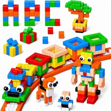 Yapı Çocuk Manyetik Bloklar Inşaat Oyuncağı 100 Parça Manyetik Küp Erkek ve Kız Çocuklar Için Yaratıcı Oyuncak Montessori 4 Yaşından Büyük Çocuklar Için Manyetik Bloklar