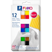 Vionna Staedtler Fimo 8023 C12-1 Mp Fimo Soft Modelleme Kili Ana Renkler (25 gr x 12 Blok)