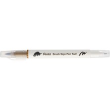 Vionna Pentel Brush Sing Pen Twin Çift Taraflı Fırça Uçlu Kalem Toprak