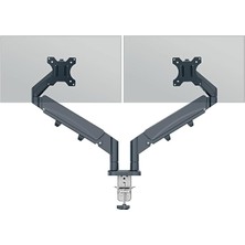Ergo Yerden Tasarruf Sağlayan, Bilgisayar ve Laptop Için Ikili Monitör Kolu, 65370089, Gri