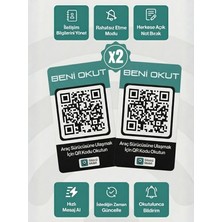 Mobil 2'li Qr Numarasız Numaratör Yeni Nesil Araç Motosiklet Numara Gizler Oto Park Kartı Dijital Kimlik
