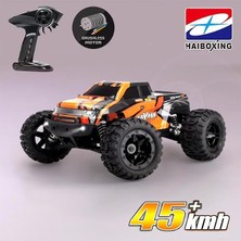 Rc 1/16 Ravage 45+ Km/h Sürat Uzaktan Kumandalı Rc Model Araba Rtr Elektrikli 4WD Brushless Fırçasız Offroad Truck (Turuncu)