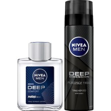 Men Erkek Deep Dimension Tıraş Seti, Tıraş Köpüğü 200ML ve Tıraş Sonrası Losyon 100ML, Kaygan Tıraş