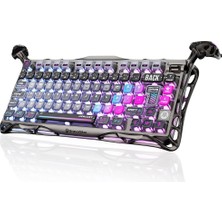 Vionna Gravastar Mercury K1 Pro Kablosuz Mekanik Gaming Klavye, Türkçe Q, Rgb Işıklı, Special Edition, Cyberpunk