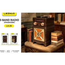 Likenuo Lıkenuo Müzik Kutusu LX25 Plak Görünümlü Nostajık Radyo Müzik Çalar Bluethoot Nostajık Radyo