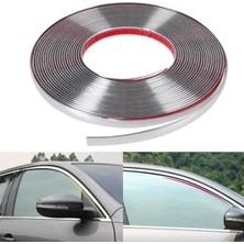 Marketing 18 mm 3D 5 Metre Dekoratif Krom Nikelaj Şerit Çıta Panjur Kalın Şerit ile Uyumlu