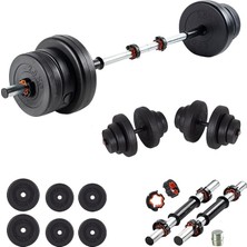 22 kg Multifonksiyonel Halter ve Dambıl Seti - Ağırlık Fitness