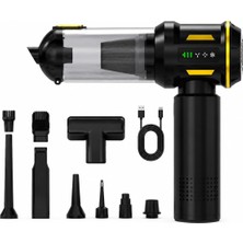 Vionna Orret Home 2'si 1 Arada Araç Süpürgesi ve Hava Üfleyici, 20000 Pa Turbo Vakum, 8000 Mah, Type-C Şarjlı, 3 Kademeli Fırçasız Motor, Hepa Filtreli Kablosuz Mini El Süpürgesi