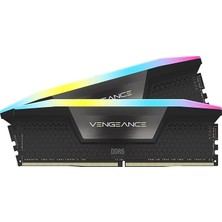 Vengeance Rgb Ddr5 Ram 32GB (2X16GB) 6400MHZ CL36 Intel Xmp Icue Uyumlu Bilgisayar Belleği - Siyah (CMH32GX5M2B6400C36)
