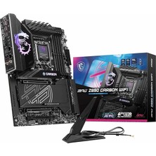 Mpg Z890 Carbon Wıfı Soket 1851 Ddr5 9200MHZ(OC) USB 20GBPS 5xm.2 2xtb4 HDMI Dısplay 1X5G 1x 2,5 Lan Wıfı 7 Atx