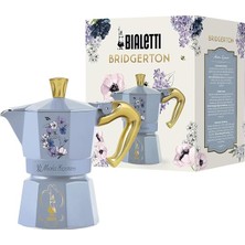 - Moka Express Bridgerton: 3 Cups Ocak Üstü Espresso Pişirici - 130ML - Mavi Renk - Alüminyum Gövde - Patentli Güvenlik Valfi - Tüm Ocak Türleri Için Uygundur (Indüksiyon Hariç)