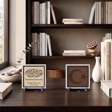 ve Mealli Bismillah Yazılı Ikili Dekoratif Set 10X10 cm