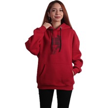 To Cosmos Unisex Oversize Hoodie Mikrofon Kırmızı, S