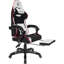 MC-6655B Vanguard Oyuncu Koltuğu Siyah Gri, Ergonomik Gaming Chair, Ayarlanabilir Sırt ve Yükseklik, Geriye Yatabilen, Konforlu, Boyun ve Bel Destekli Yastıklar, Yüksek Kalite Kumaş