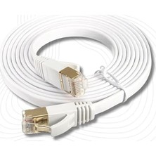 Lunatic 6242 Cat7 RJ45 Modem Internet Kablosu 10 Metre 10GBPS 600MHZ Uçları Fabrikasyon Takılı Bilgisayar Modem Internet Ethernet Kablosu (10 Metre)