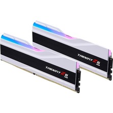 Trident Z5 Rgb Serisi (Intel Xmp 3.0 ve Amd Expo) Ddr5 Ram 32GB (2X16GB) 6000MT/S CL36-36-36-96 1.35V Masaüstü Bilgisayar Belleği Udımm - Mat Beyaz (F5-6000J3636F16GX2-TZ5RW)