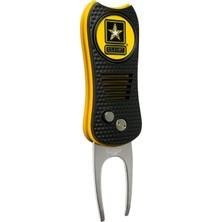 Golf Askeri Ordu Şalter Bıçağı Bölme Aleti, Çift Taraflı Manyetik Top Işaretleyicili, Patentli Tek Uçlu Tasarım, Yeşillere Daha Az Hasara, Şiş Bıçağı Mekanizması