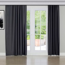 Gauze Fabric Design Gauze Fabric Blackout Antrasit Karartma Özellikli Fon Perde 150 x 260