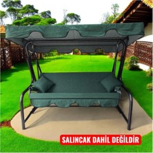 3 Kişilik Lüks Salıncak Kılıf Seti Süngersiz Düz Yeşil 164 * 47 cm