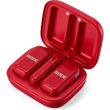 Wireless Micro - Akıllı Telefon ve Bilgisayar Uyumlu Kompakt Kablosuz Mikrofon Seti, Şarj Kutulu, Iki Verici, Bir Alıcı, Usb-C, Kırmızı