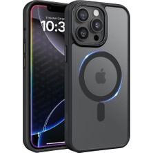 iPhone 12-12 Pro Için Mattmag Serisi Magsafe ile Uyumlu Wireless Şarj Destekli Arkası Mat Silikon Kılıf Yükseltilmiş Lens Çerçeveli ve Hassastakımlı Ultra Güçlü Koruma Kılıf (Siyah, 12-12 Pro)