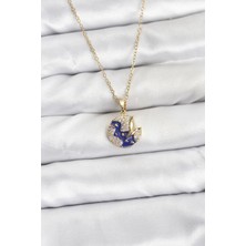 Lovesta Home 316L Çelik Zincir Gold Renk Gece Model Zirkon Taşlı Kadın Kolye TJ-BKO10891