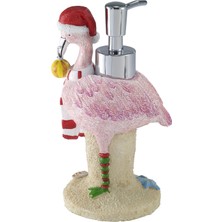 Vionna Avanti Linens - Sabunluk/losyon Pompası, Dayanıklı Reçine, Banyo Aksesuarları, Tatil Ev Dekoru (Flamingo Jingle Koleksiyonu)
