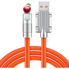 Vionna Wyshak Tombul Şarj Kablosu, USB Kablosu, Yıldırım Konnektörlü Hızlı Şarj Kablosu, Dolaşmaz, Turuncu, I-Phone 14 13 12 11 Pro ve Daha Fazlası (3,3 Ft) ile Uyumlu