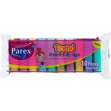 Vionna Parex Trend Rengarenk Sünger Düz 10'lu