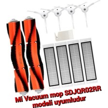 Vionna Lin Grup Mi Robot Vacuum Cleaner Model SDJQR02RR ile Uyumlu Yedek Parça Seti