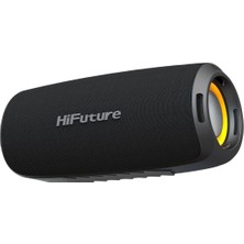 Vionna Hifuture Gravity Bluetooth 5.3 Ipx7 Su Geçirmez Sertifikalı Rgb Aydınlatmalı 45W Tws 12 Saat Kesintisiz Müzik 360° Ses Işlevli Type-C Hızlı Şarj Taşınabilir Stereo Hoparlör Siyah